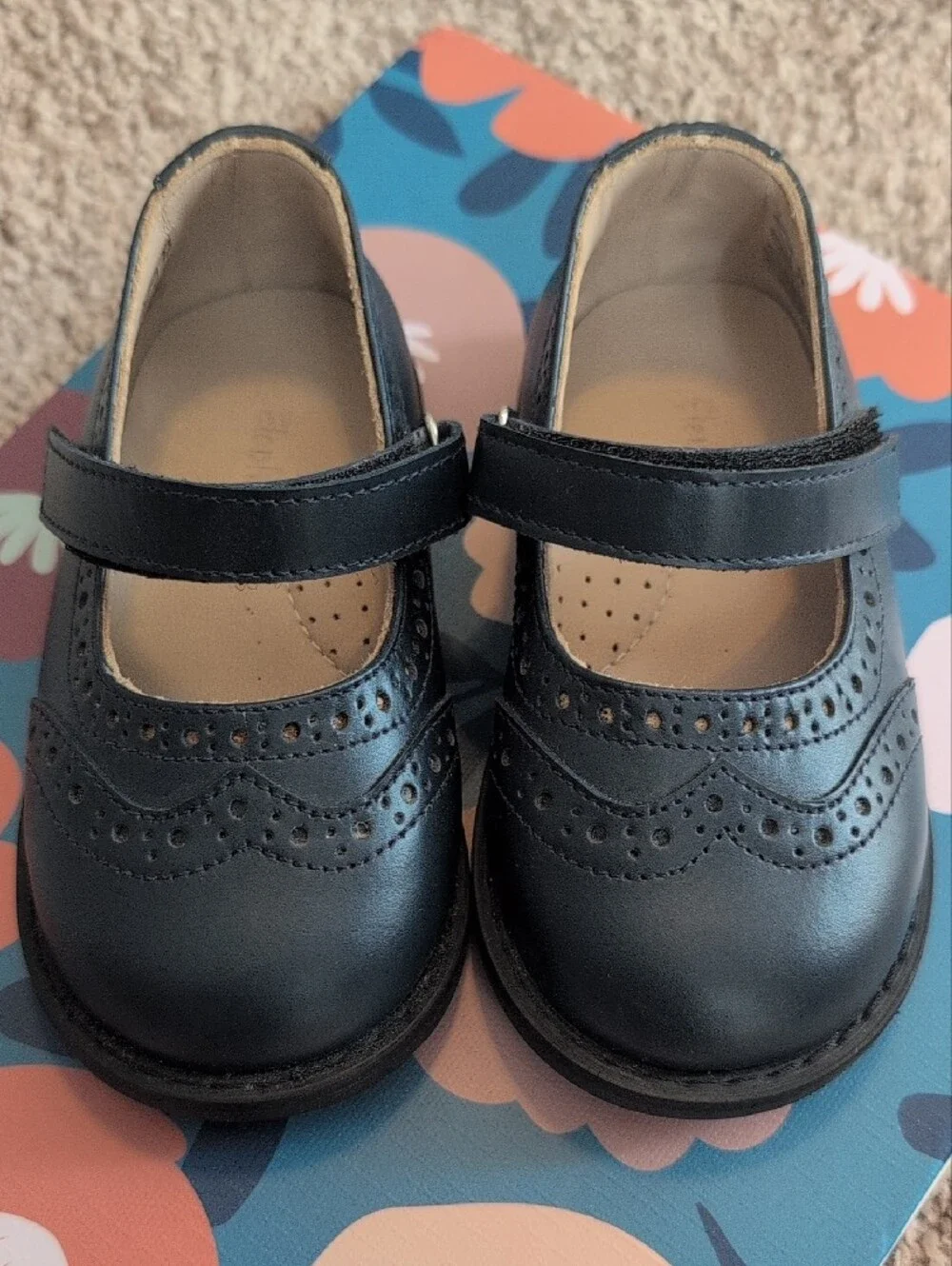 NEW** Elephantito Navy Mary Jane Dress Shoes (Size 6.5)